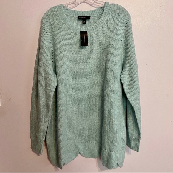 Lane Bryant Sweaters - Lane Bryant NWT Blue Scallop Hem Sweater